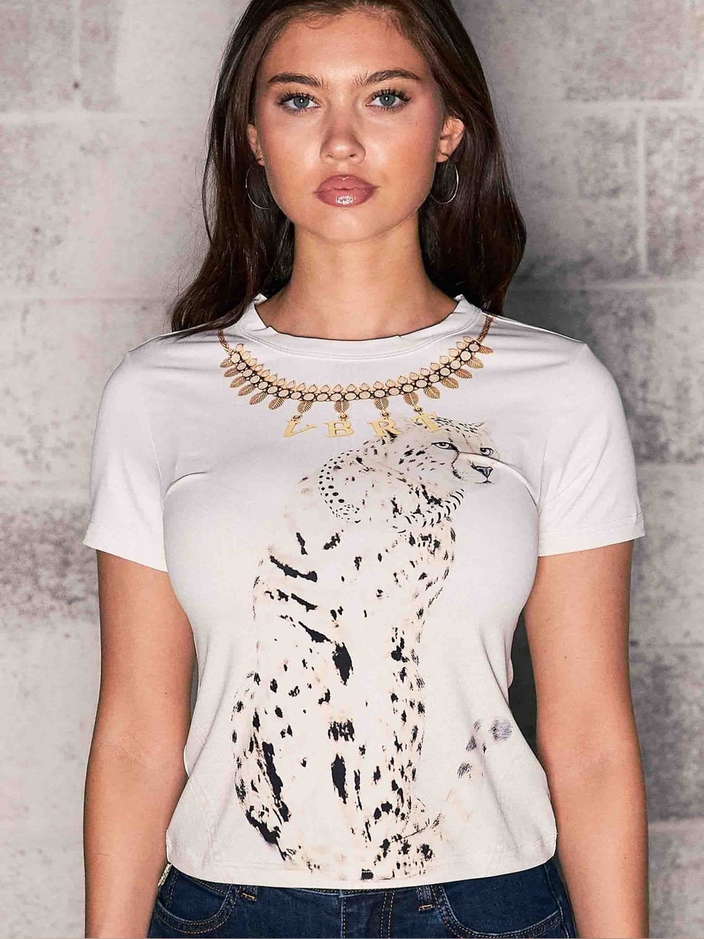 VBRT Cream Leopard Graphic Women's Tee
